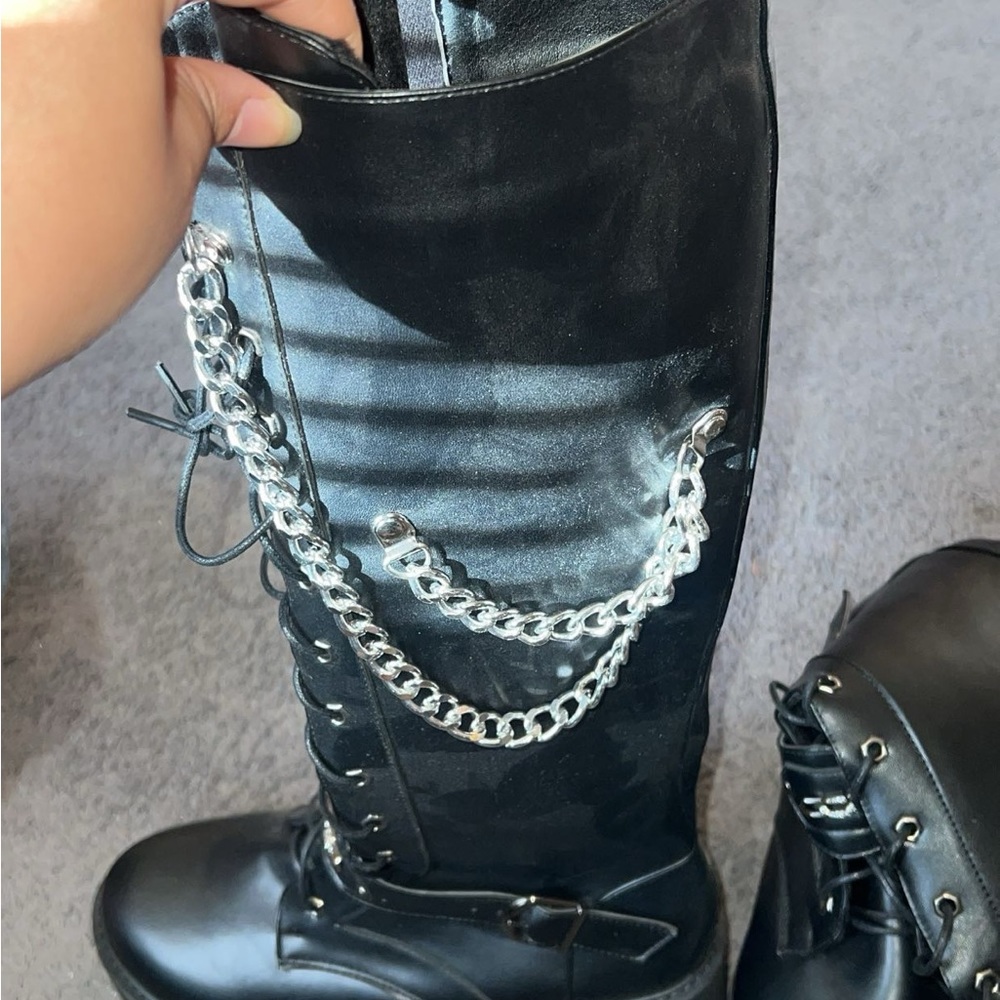 Black punk Boots brought from Amazon
